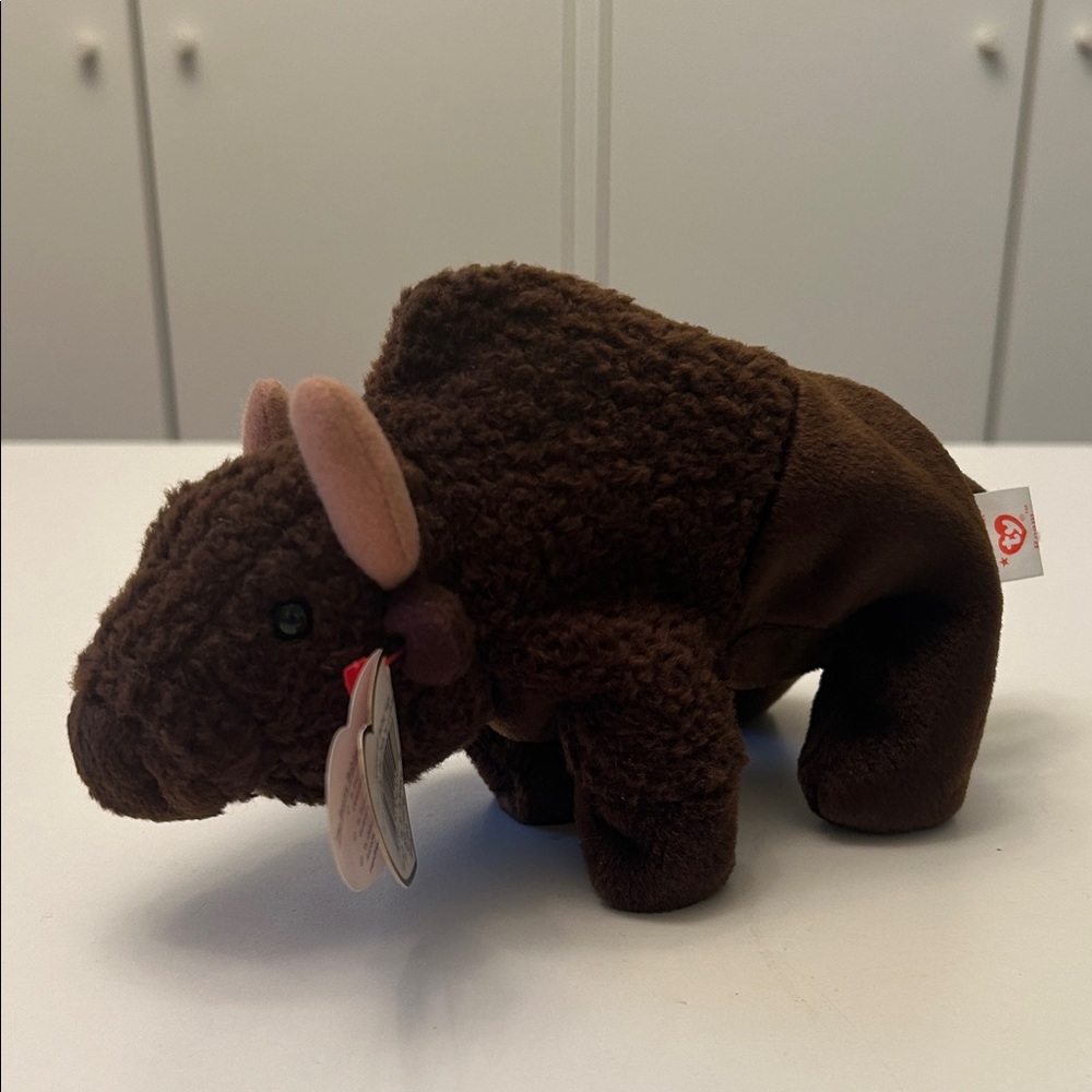 NEW NWT Vintage Ty Roam the Bison Plush Toy 1998